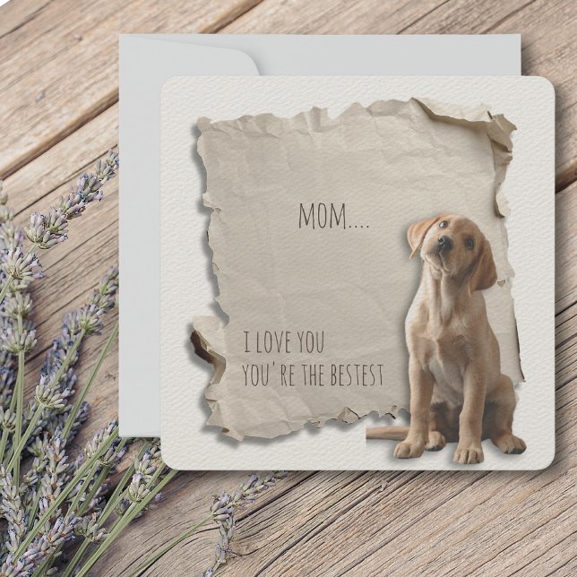 Speciellt Mamma-kort för Golden Retriever Kort (Mothers Day is a great time to show mom how special she is, but any day is a day to say I love you!)