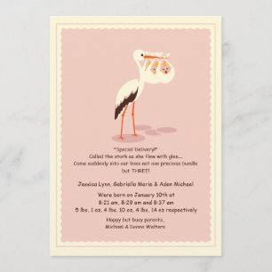 Speciellt meddelande för leveransTripletsfödelse