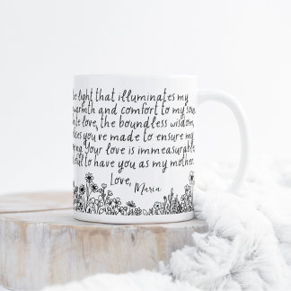 Speciellt meddelande för mamma, tacksamhetsmugg kaffemugg