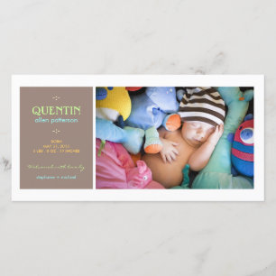 Speciellt meddelande om födelsemeddelande i Photo