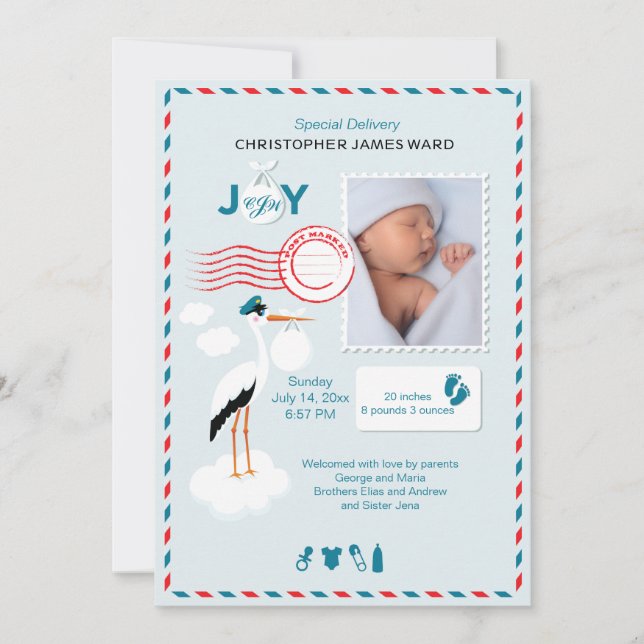 Speciellt meddelande om födelsetal för leveransfot (Framsida)