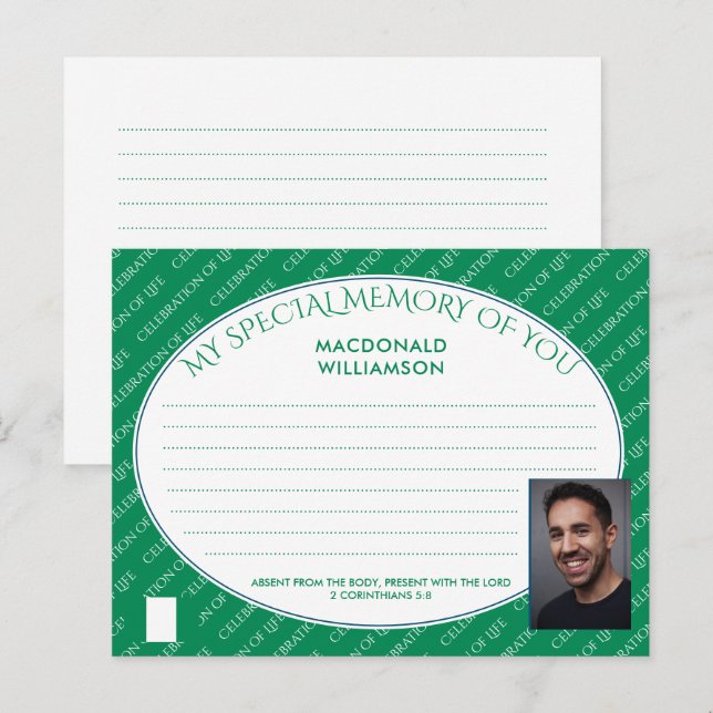 SPECIELLT MINNE PÅ DIN nigerianska  minneskort Vykort (Fram/baksida)