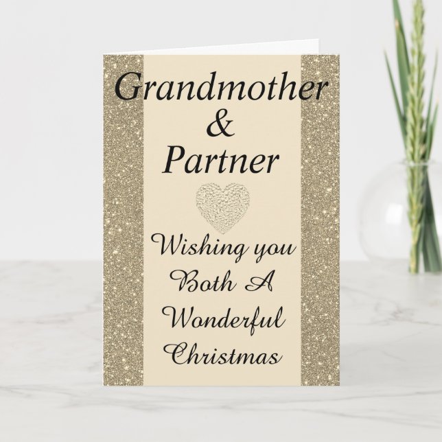 speciellt mormor- och partnerns julkort helgkort (Framsida)