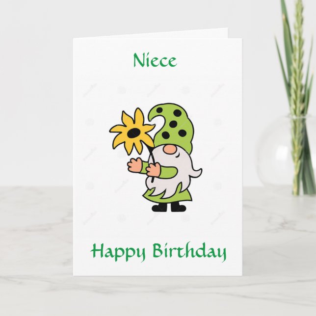 SPECIELLT *NIECE* BIRTHDAY CARD KORT (Framsida)