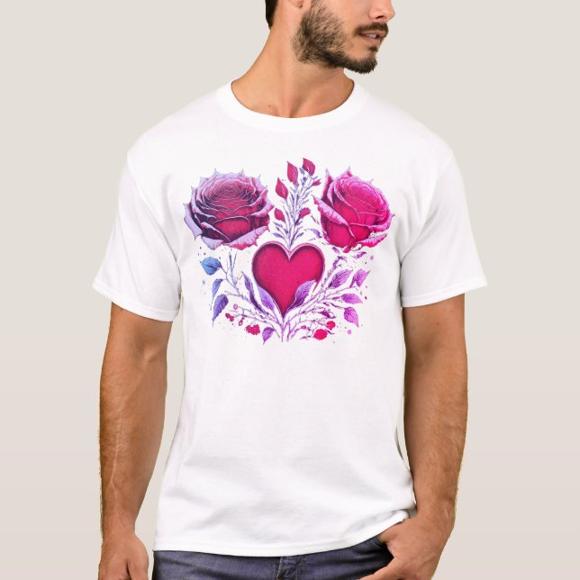 Speciellt ögonblick för ro Heart - Unik Mode-desig T Shirt (Framsida)