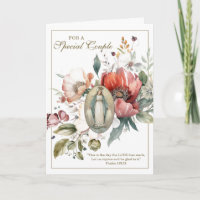 Speciellt par årsdag religiöst blomsterarrangemang