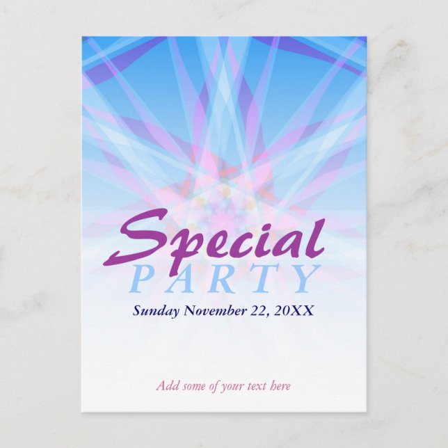 Speciellt partajubileum mall Postkort (Framsida)