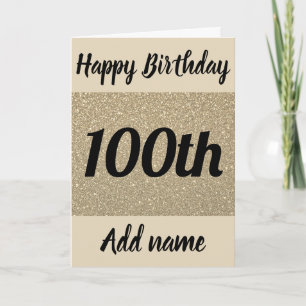 Speciellt personlig 100-årskort kort