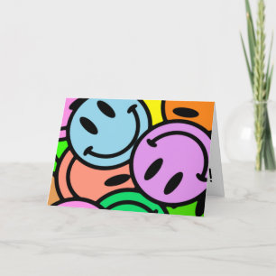 Speciellt Rainbow Smiley - tackkort Helgkort
