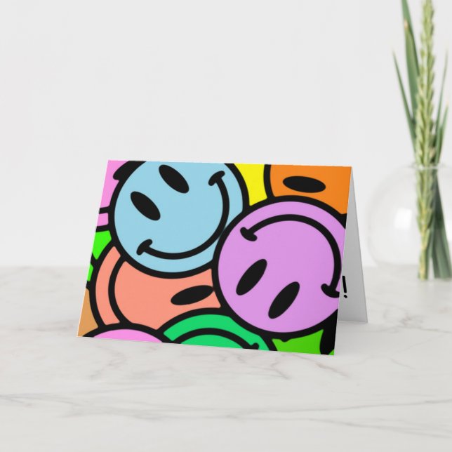 Speciellt Rainbow Smiley - tackkort Helgkort (Framsida)
