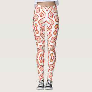 Speciellt rödvit julvit "Ratti_Kreativ_Arts" Leggings