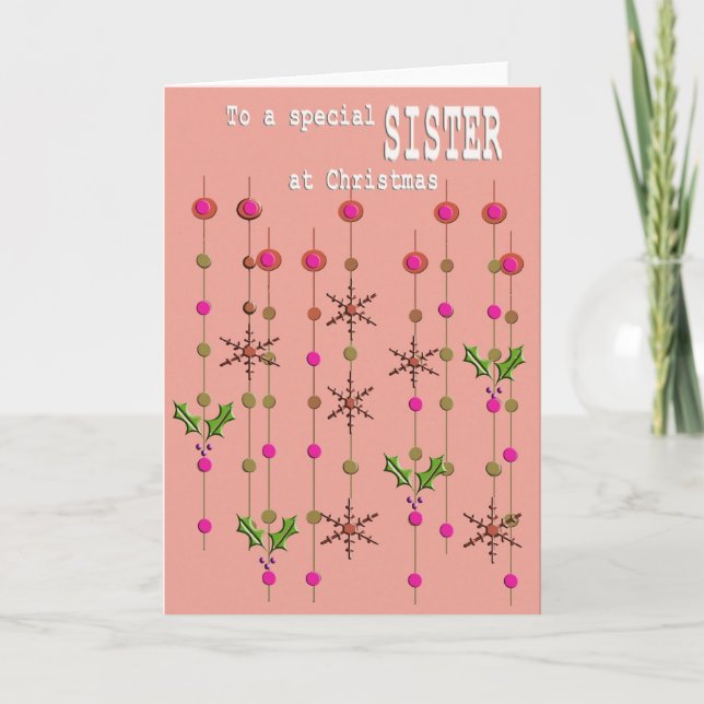 Speciellt sister-julkort helgkort (Framsida)