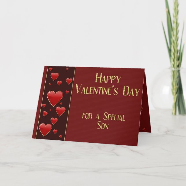 Speciellt Son Masculine Valentine Card Helgkort (Framsida)
