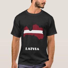 SPECIELLT svart LATVIA T Shirt