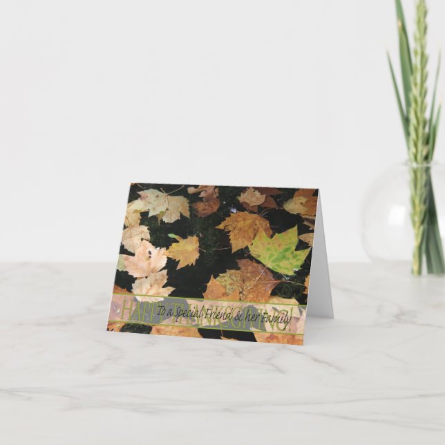 Speciellt Thanksgiving för vän och familj Helgkort (Framsida)