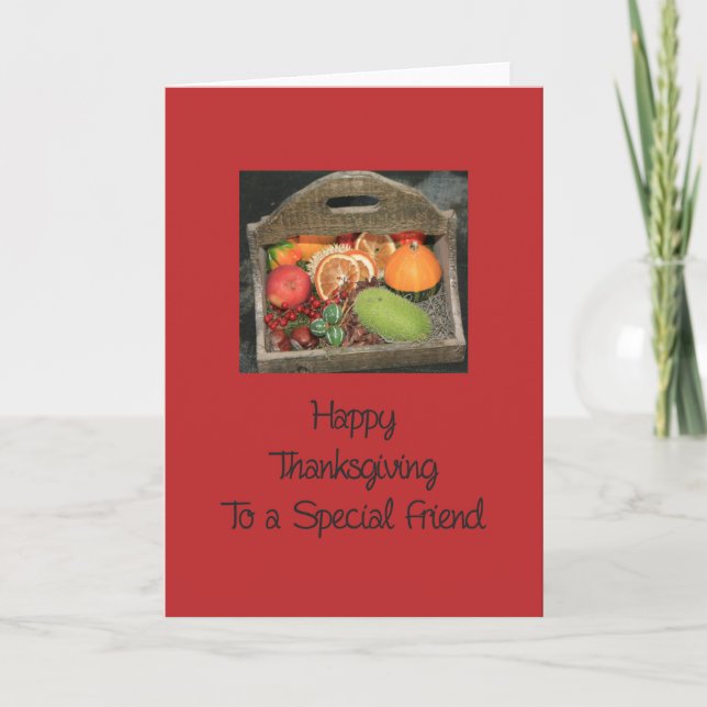 Speciellt Thanksgiving-kort Helgkort (Framsida)