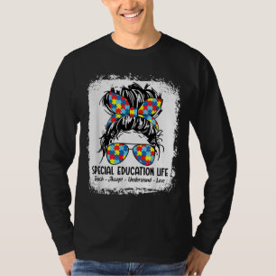 Speciellt utbildningsliv Spänd lärare Teach Accept T Shirt