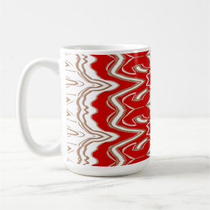 Speciellt, vitt och sömlöst mönster kaffemugg