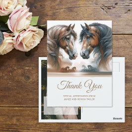 Speciellt vykort för Lägg till bild Bröllop Tack