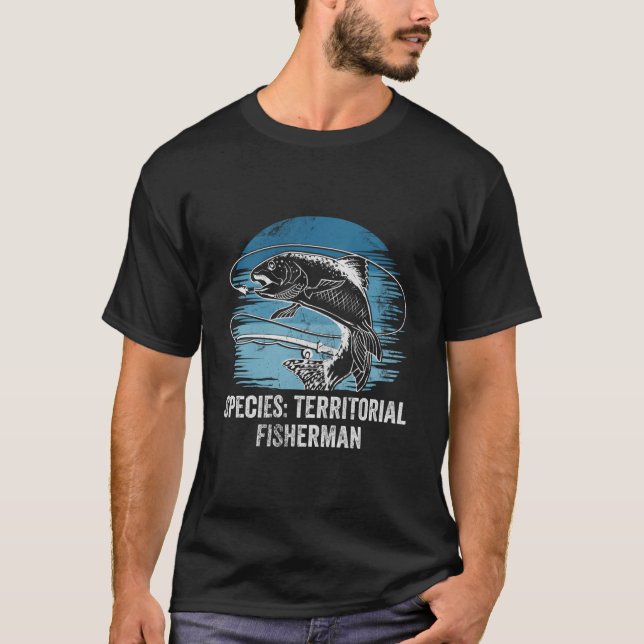 Species Territorial Fisher Introvert Fishing Antis T Shirt (Framsida)