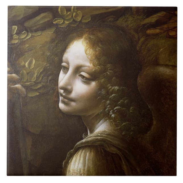 Specificera av ängeln kakelplatta (Framsidan)