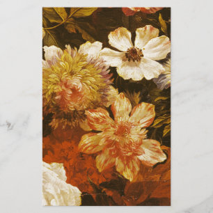 Specificera av blommor (olja på kanfas) brevpapper