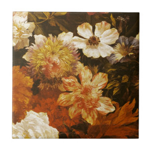Specificera av blommor (olja på kanfas) kakelplatta