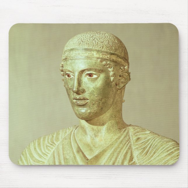 Specificera av den Delphi charioteeren, c.470 BC Musmatta (Framsidan)