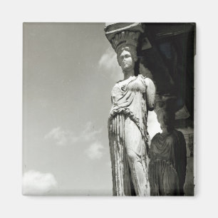 Specificera av en caryatid från Erechtheionen Magnet