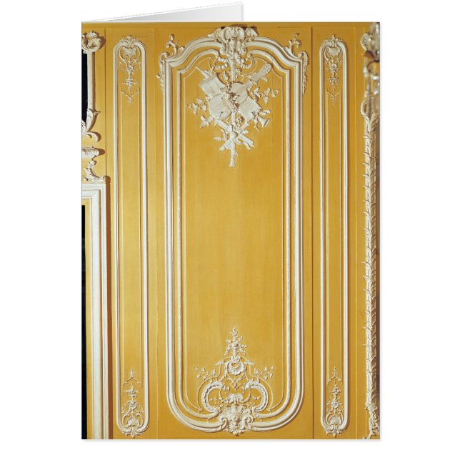 Specificera av en panel från det gula rummet hälsningskort (Framsidan)