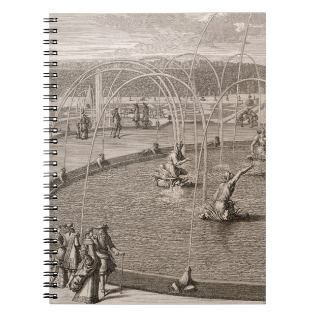 Specificera av fontänen av Diana och Apollo på Anteckningsbok Med Spiral (Framsidan)