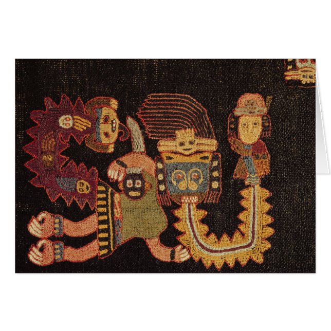 Specificera av jordfästningtrasan, den Paracas Hälsningskort (Framsidan Horizontal)