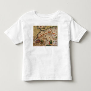 Specificera av kopierar av en Catalan karta av T-shirt