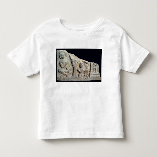 Specificera av lättnadsfris som visar placerad tee shirt (Framsida)