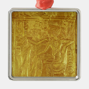 Specificera från den guld- relikskrinen julgransprydnad metall