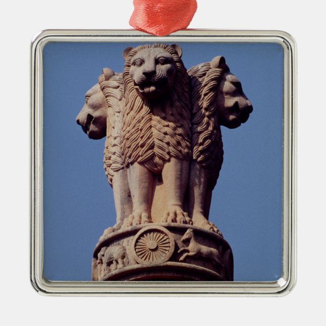 Specificera från en Ashoka pelare Julgransprydnad Metall (Framsidan)