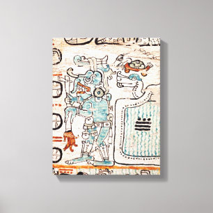 Specificera från en Mayan codex Canvastryck