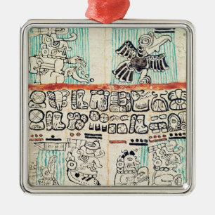 Specificera från en Mayan codex Julgransprydnad Metall