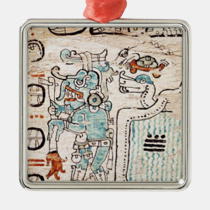 Specificera från en Mayan codex Julgransprydnad Metall
