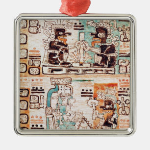 Specificera från en Mayan codex Julgransprydnad Metall