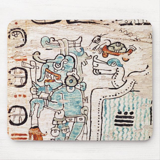 Specificera från en Mayan codex Musmatta (Framsidan)