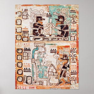 Specificera från en Mayan codex Poster