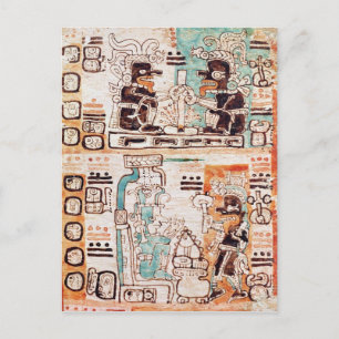 Specificera från en Mayan codex Vykort