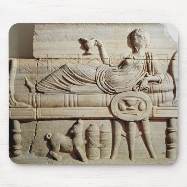 Specificera från en sarkofag musmatta (Framsidan)