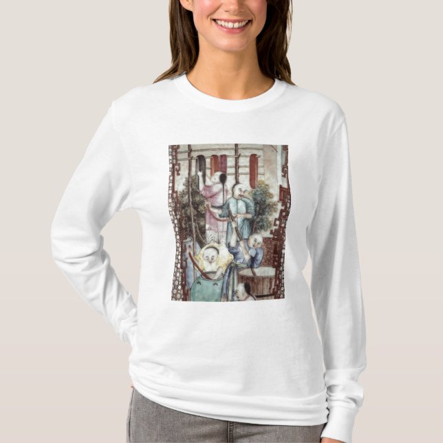 Specificera från en vas som visar manar som färgar t shirt (Framsida)