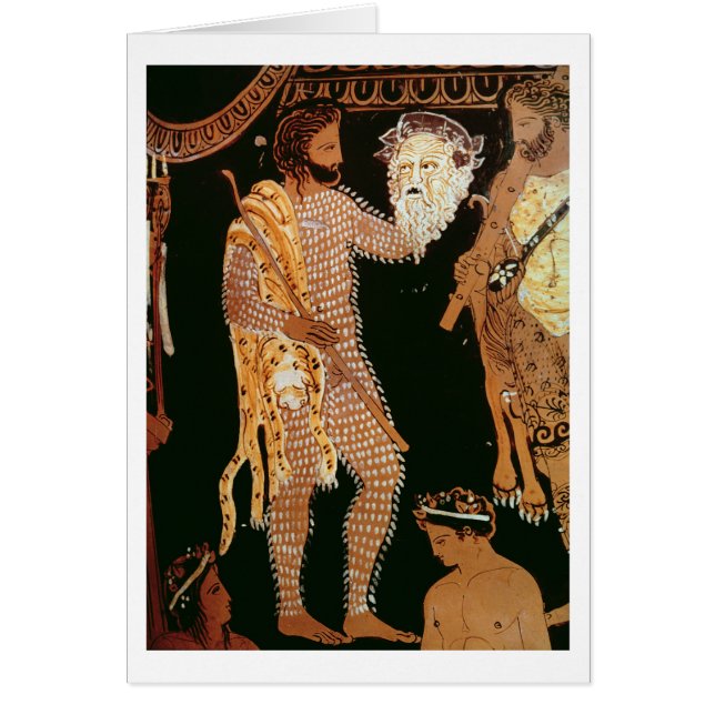 Specificera från enfigur vasvisning en hälsningskort (Framsidan)