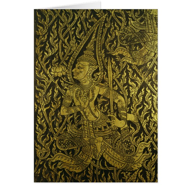 Specificera från ett thailändskt kabinett hälsningskort (Framsidan)