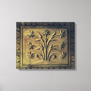 Specificera panelen, blomma växten canvastryck