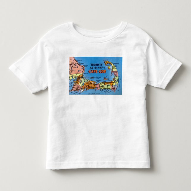 Specificerad Auto karta av uddtorsk T-shirt (Framsida)