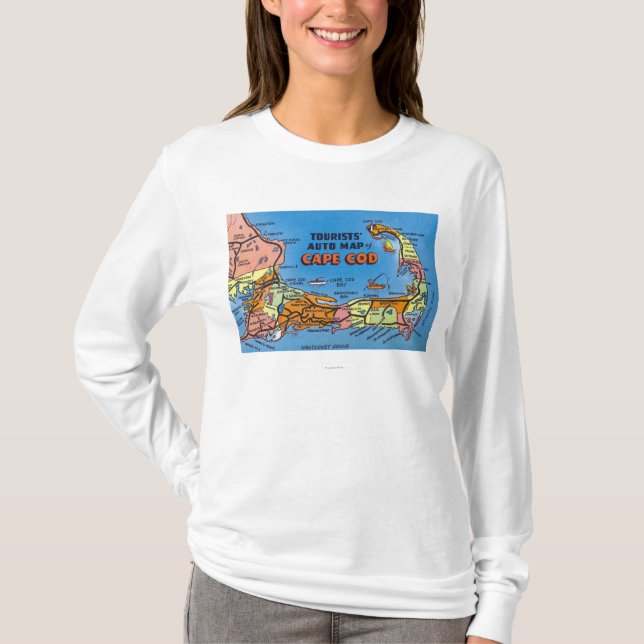 Specificerad Auto karta av uddtorsk T-shirt (Framsida)